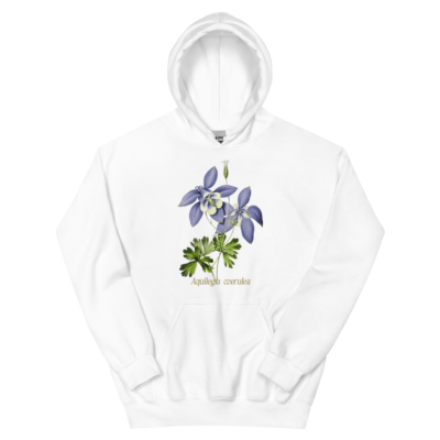 Aquilegia Coerulea Columbine Flower Hoodie