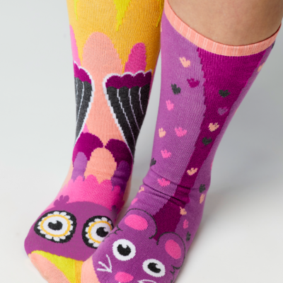 ADULT OWL & MOUSE SOCKS