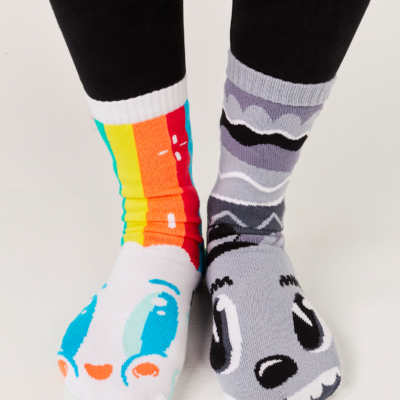 ADULT RAINBOWFACE & MR. GRAY SOCKS